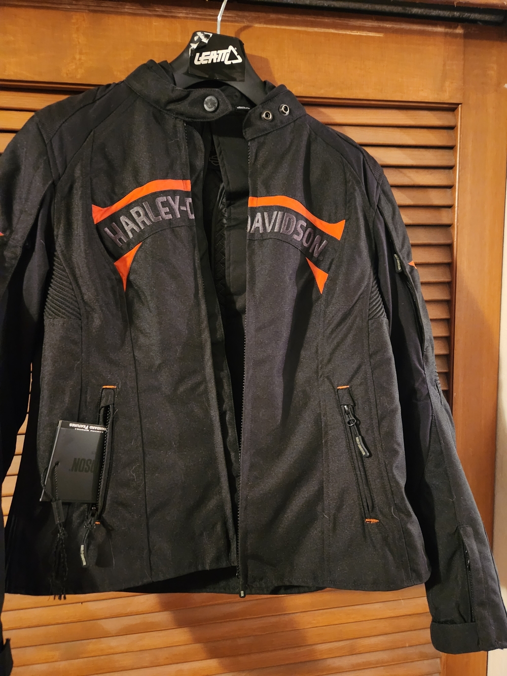 Harley-Davidson Black Jacket with Orange Accent
